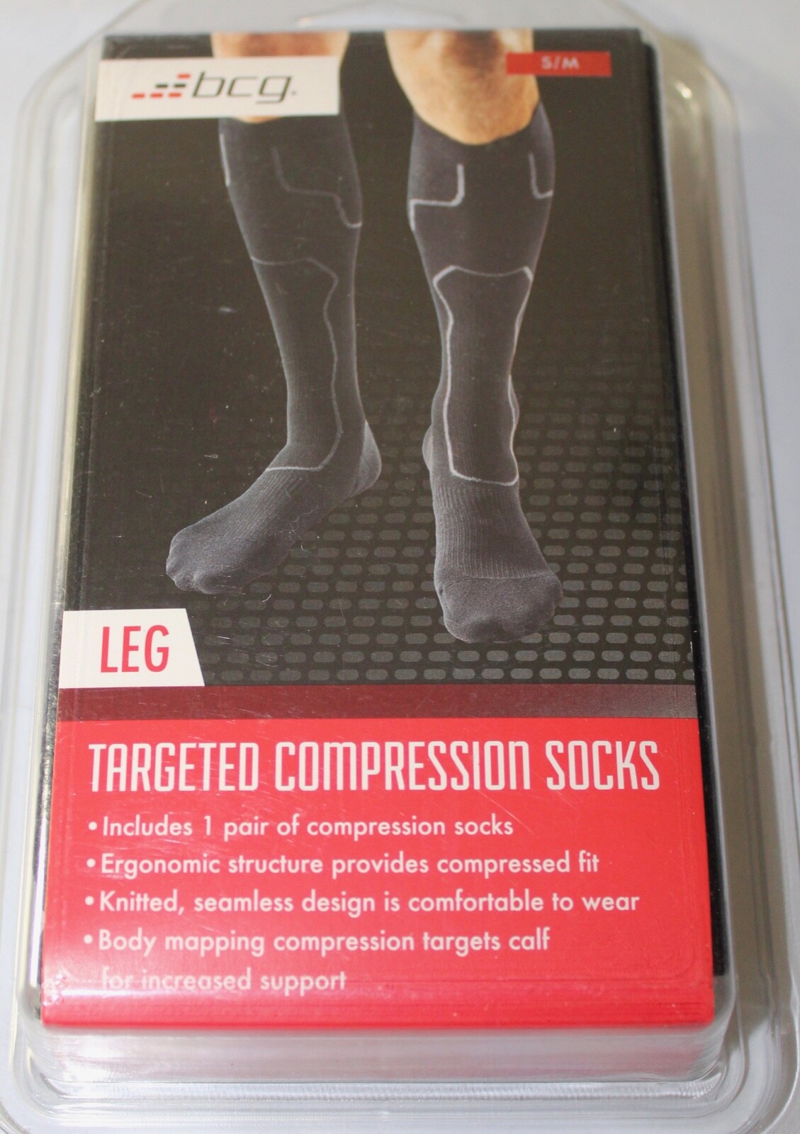BCG TARGETED COMPRESSION SOCKS, MEN SIZES MENS 5-9, WOMEN 6-10, 158852