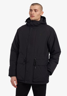 Pre-owned Fred Perry Padded Zip-through Jacket Men Black