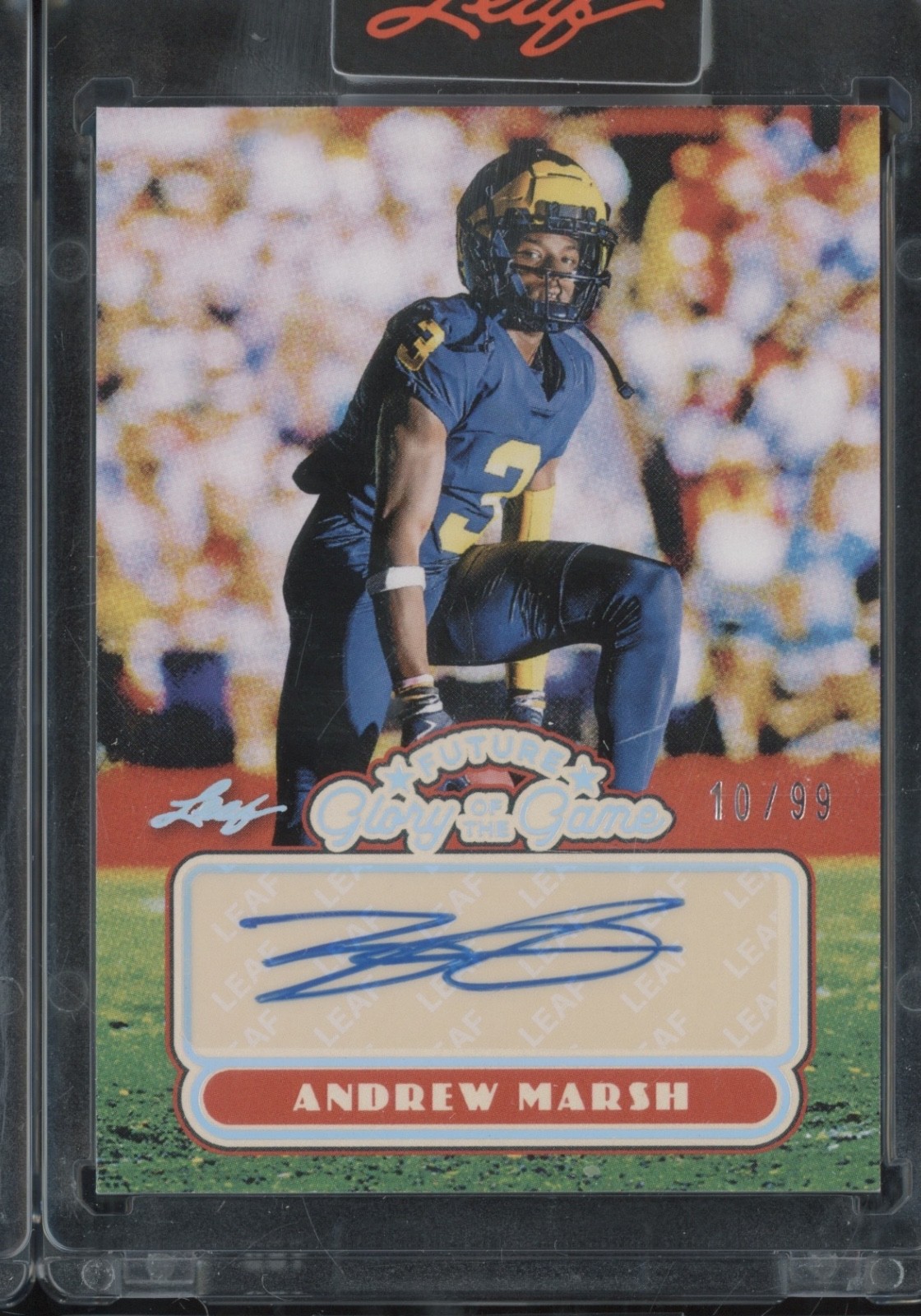 2025 Leaf Future Glory Of The Game Silver Andrew Marsh Auto RC Rookie 10/99