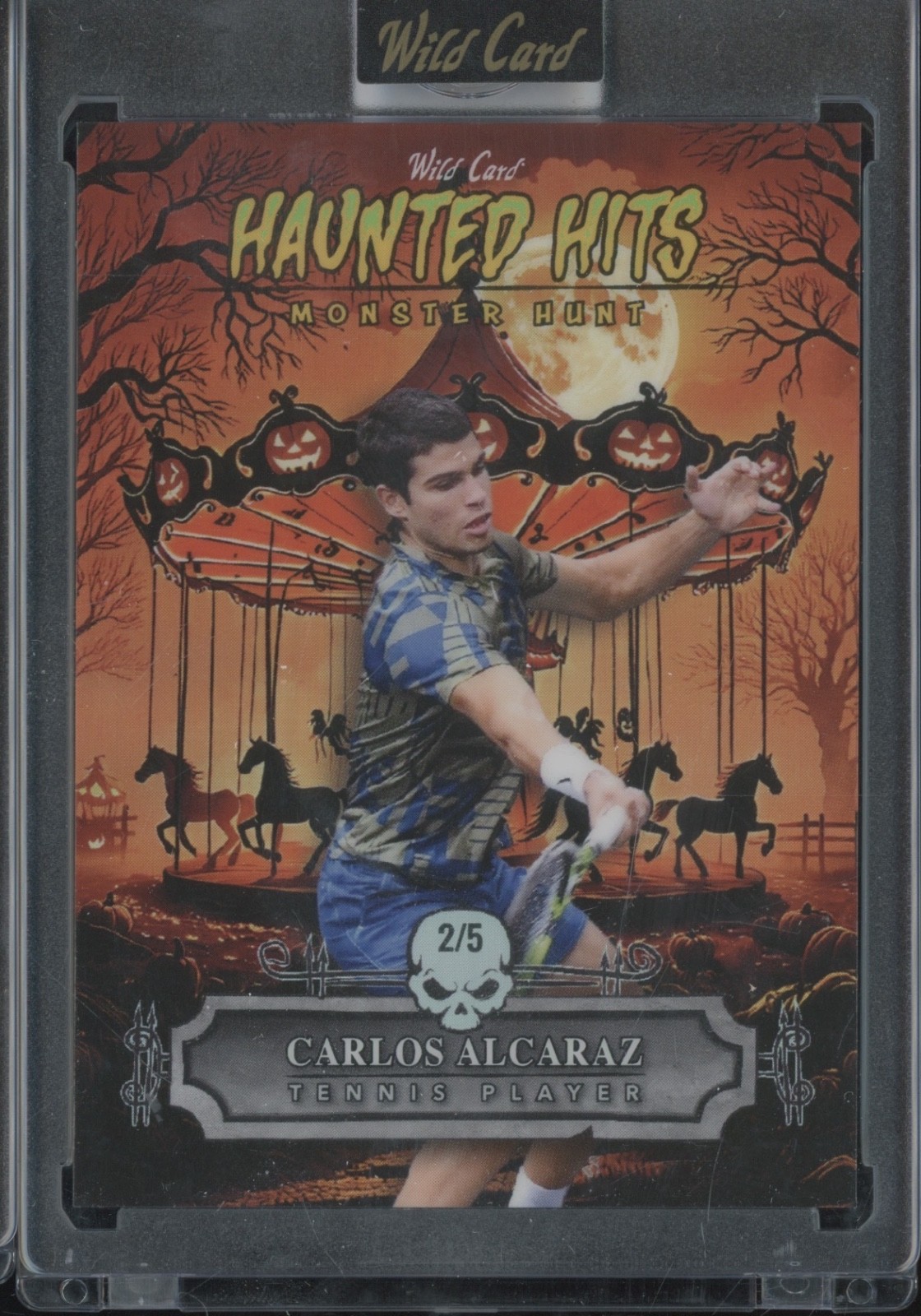 2025 Wild Card Monster Hunt Haunted Hits Orange Prismatic Carlos Alcaraz 2/5