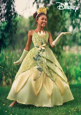 Girl's Disney Deluxe Princess and the Frog Tiana Costume | eBay