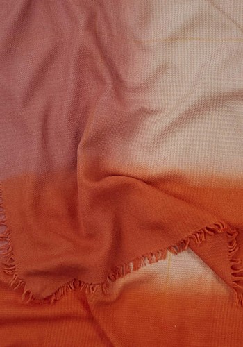 ALONPI $895 ALONPI X NEIMAN MARCUS MEN'S MATILDE ORANGE PINK CASHMERE ITALY SILK SCARF