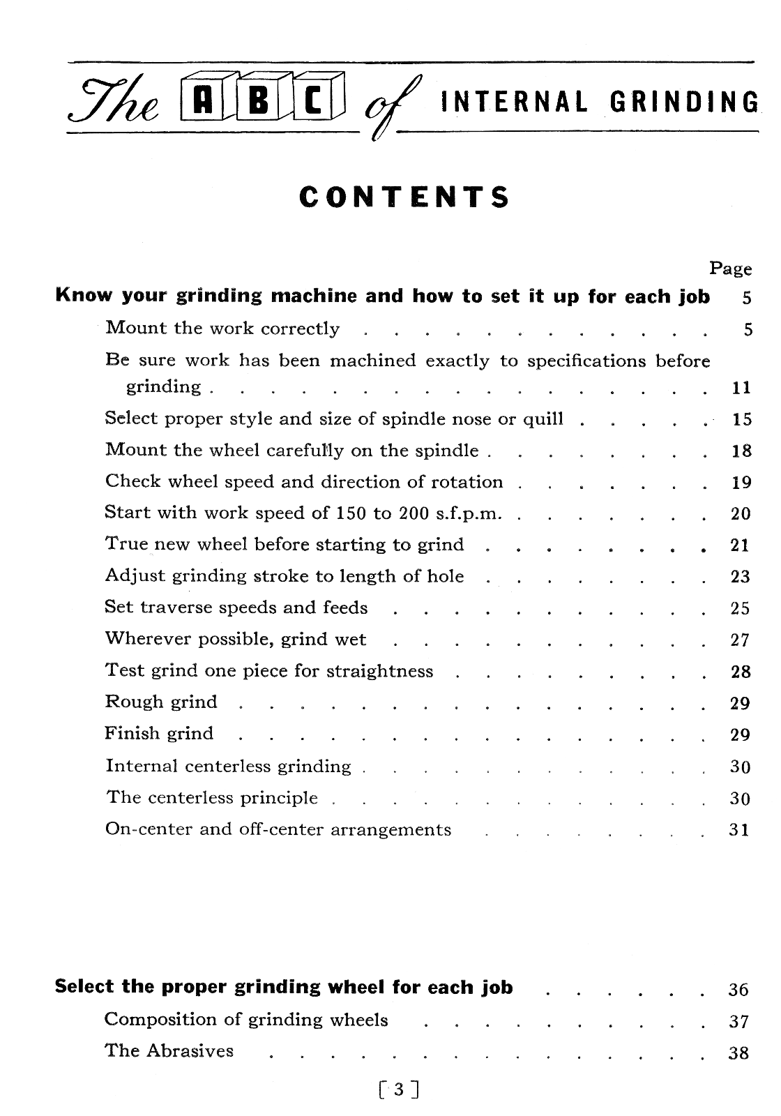 How to do Internal Grinding Handbook Manual Norton's ABCs 0888