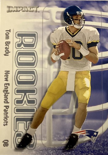 Tom Brady 2000 Fleer Impact Rookie Card 27 - Excellent Condition . rookie card picture