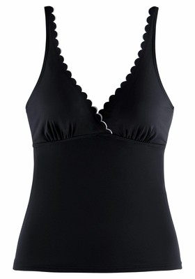 O2°3949 TANKINI-TOP IN SCHWARZ WEIß GR. 36 CUP B NEU