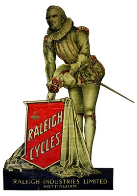 Raleigh Sir W. Raleigh Standee British bicycle cycling advert poster decoration