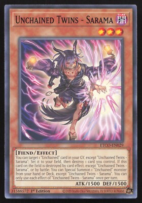 Unchained Twins - Sarama ETCO-EN029 Eternity Code Yugioh 1st Edition MP