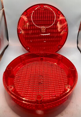 2 WELDON 7  RED LENS ONLY 1020 SERIES SAE-W1W2-71 WARNING LIGHT  SHIPS FREE 