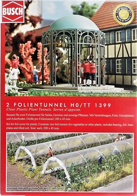HO Scale Busch Gmbh & Co Kg 1399 Clear Plastic Plant Tunnels (2) pcs