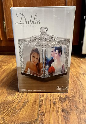 GODINGER SHANNON CRYSTAL DUBLIN (46439) REVOLVING PHOTO CUBE PICTURE FRAME - NEW