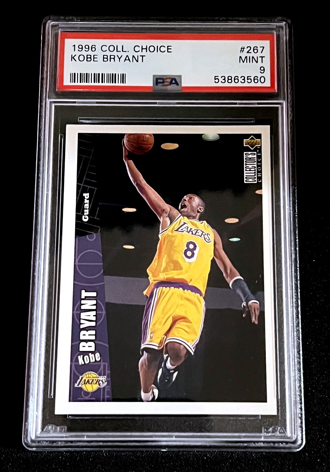1996 KOBE BRYANT #267 • PSA MINT 9 • UPPER DECK COLLECTOR'S 1996 KOBE BRYANT #267 • PSA MINT 9 • UPPER DECK COLLECTOR'S