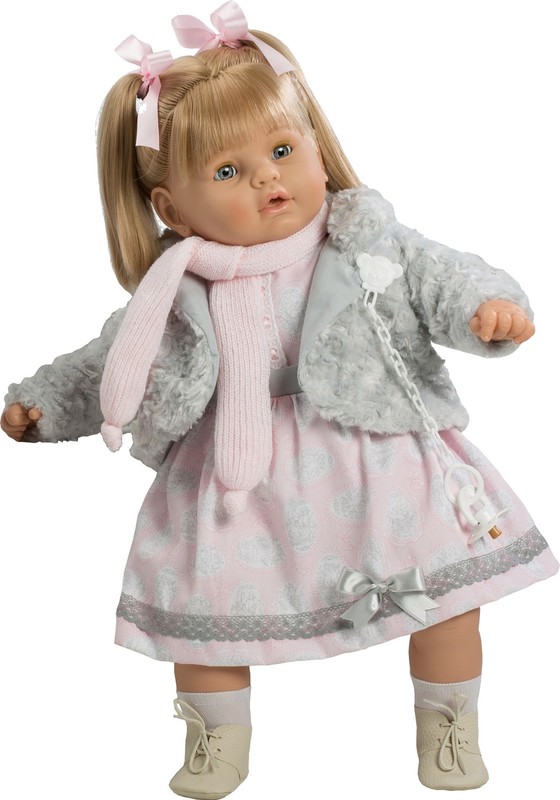 Berbesa - Dulzona PoupÃ©E BÃ©BÃ© Pleureur Gilet Gris, 62 Cm (8043) En BoÃ®Te