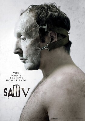 2008 Saw V Movie Poster 11X17 Horror Jigsaw Tobin Bell Detective Hoffman   