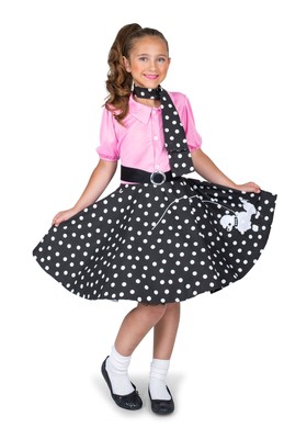 Girl's Sock Hop Cutie Costume