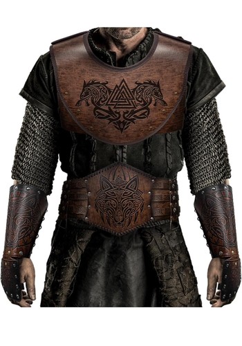 Brand New, Warrior Chest Armor w/ Viking Fenrir Brace, Warrior Set For Ren Faire