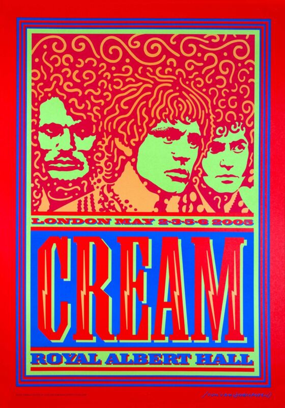 Cream 2005 Reunion Poster Royal Albert Hall Artist Edition John Van Hamersveld