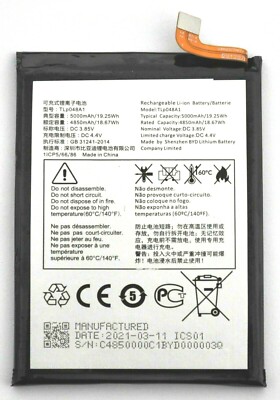 OEM TCL 20S T7730 REPLACEMENT BATTERY TLp048A1 5000mAh 19.25Wh 3.85V