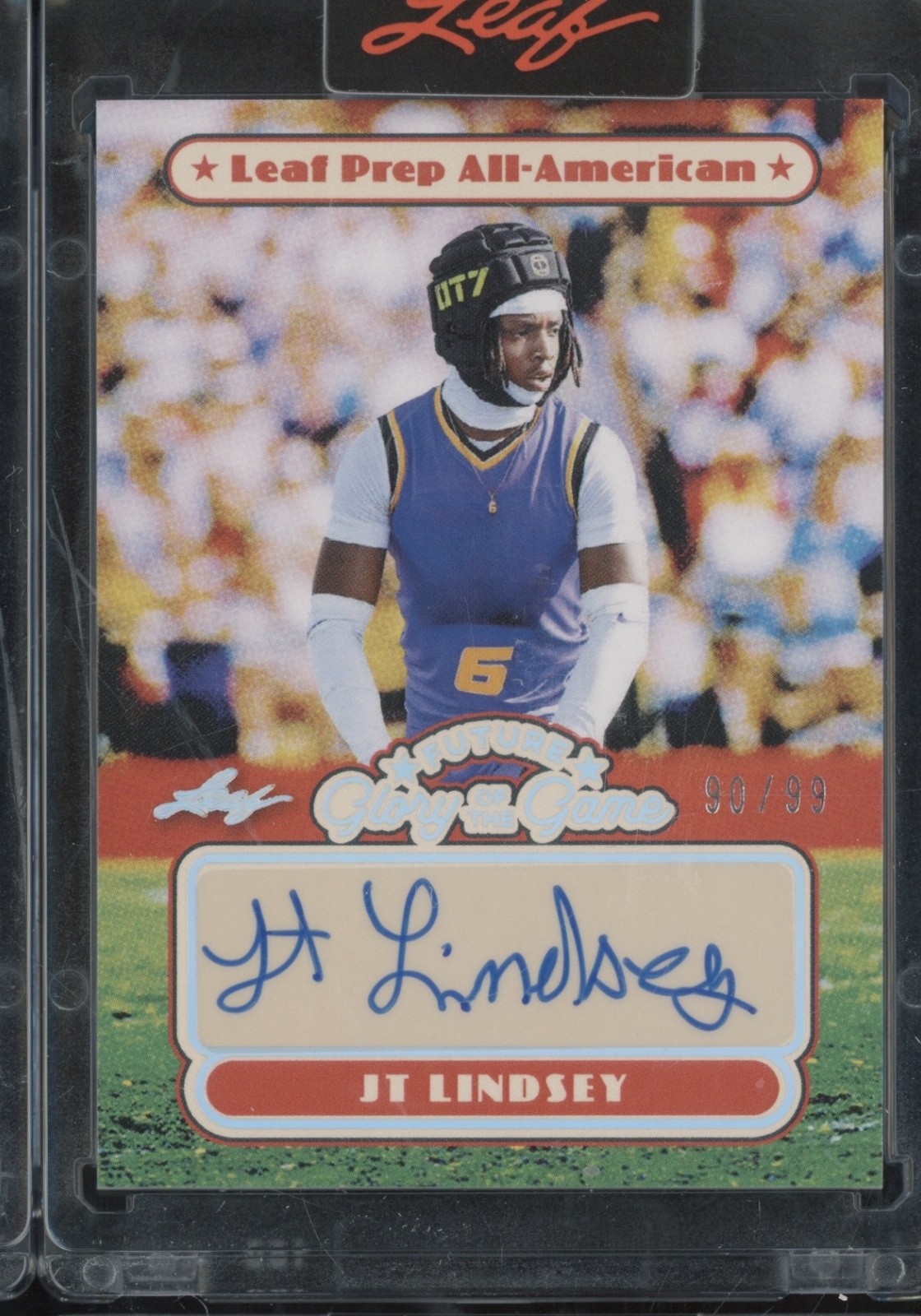 2025 Leaf Future Glory Of The Game Silver JT Lindsey Auto RC Rookie 90/99
