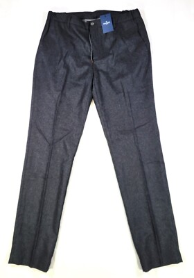 NWT HACKETT LONDON Mens Size 36L Jogger Wool Pleated Trousers Grey