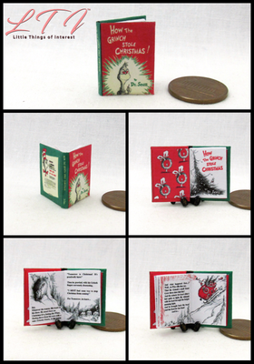 HOW THE GRINCH STOLE CHRISTMAS 1:12 Scale Readable Illustrate Book Dr. Seuss
