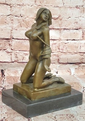 Erotic Bronze Figure Home Decoration Hot Cast Naked Sexy Sculpture Figure Sale