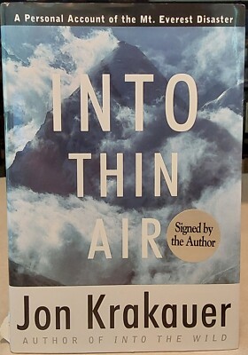 Into Thin Air Jon Krakauer Signed