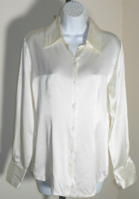 Chadwick's Women's Ivory Career Blouse Top Size M