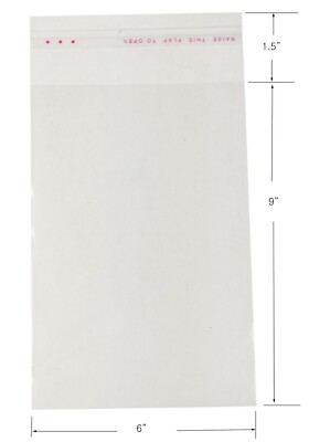 100 pcs Resealable Poly Bags Transparent OPP Bag Plastic Bags Self Adhesive Seal