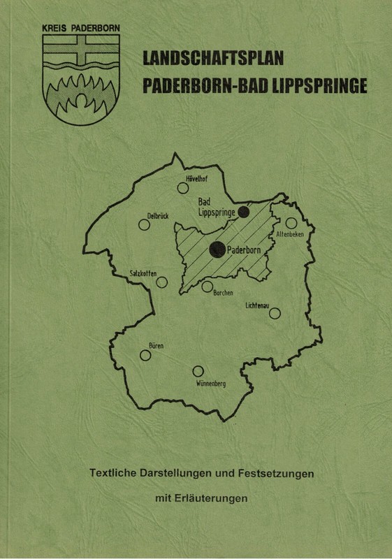 Loske, Paderborn Und Bad Lippspringe: Landschaftsplan, Text + 2 Karten, 1999