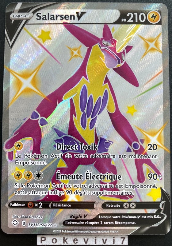Carte Pokemon Salarsen Sv112/Sv122 V Shiny EpÃ©E Et Bouclier 4,5 Eb4.5 Fr Neuf