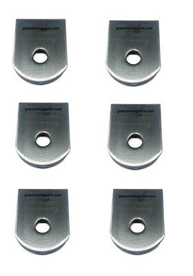 6) Floor Pan Tab Go Kart Racing Drift Trike Mounting Tabs 1/4'' Bolt Hole