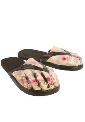 Zombie Feet Slip On Ugly Feet Sandals Mens Costume Accessory