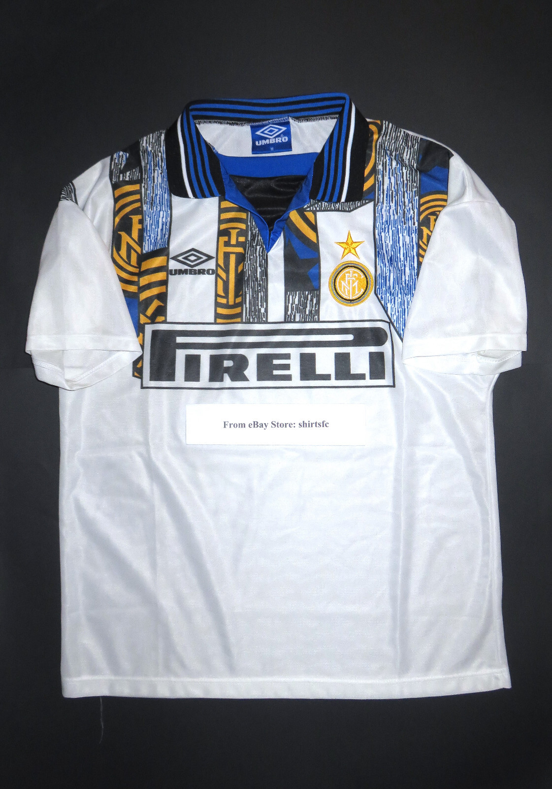 希少　90s umbro  Internazione milano jersey 1995-1996 Umbro Inter Milan Internazionale Third White