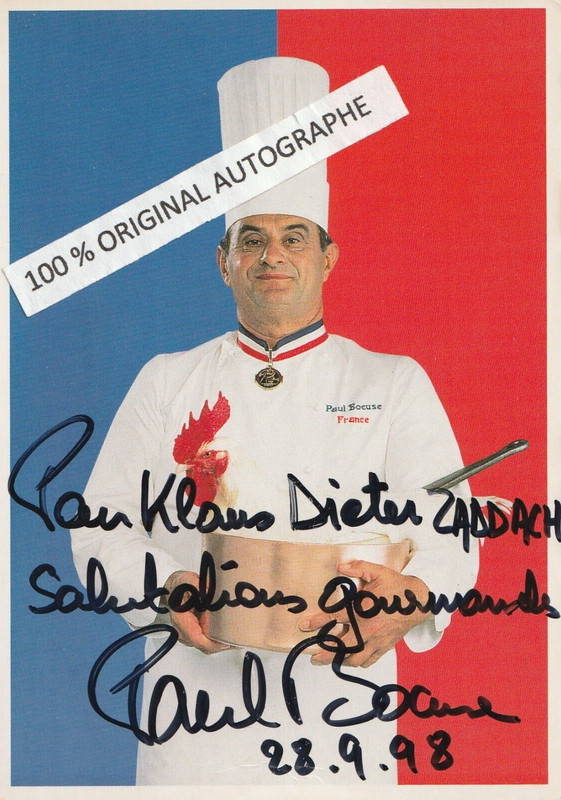 Paul Bocuse : Signed Etoile World / Autograph Original Authentic / Carte.