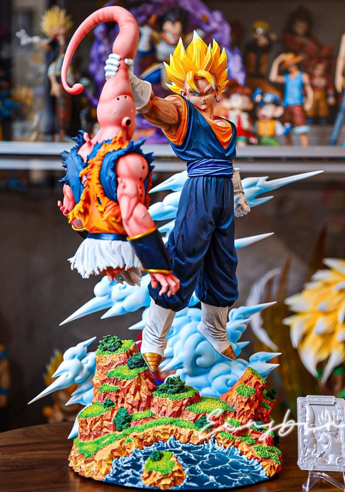 Statue Dragon Ball - Vegetto Vs Boo 32 Cm, Combat Super Saiyan, PVC 2025