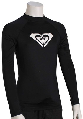 

Рашгард Roxy Girls Whole Hearted LS — антрацит — новинка, Черный