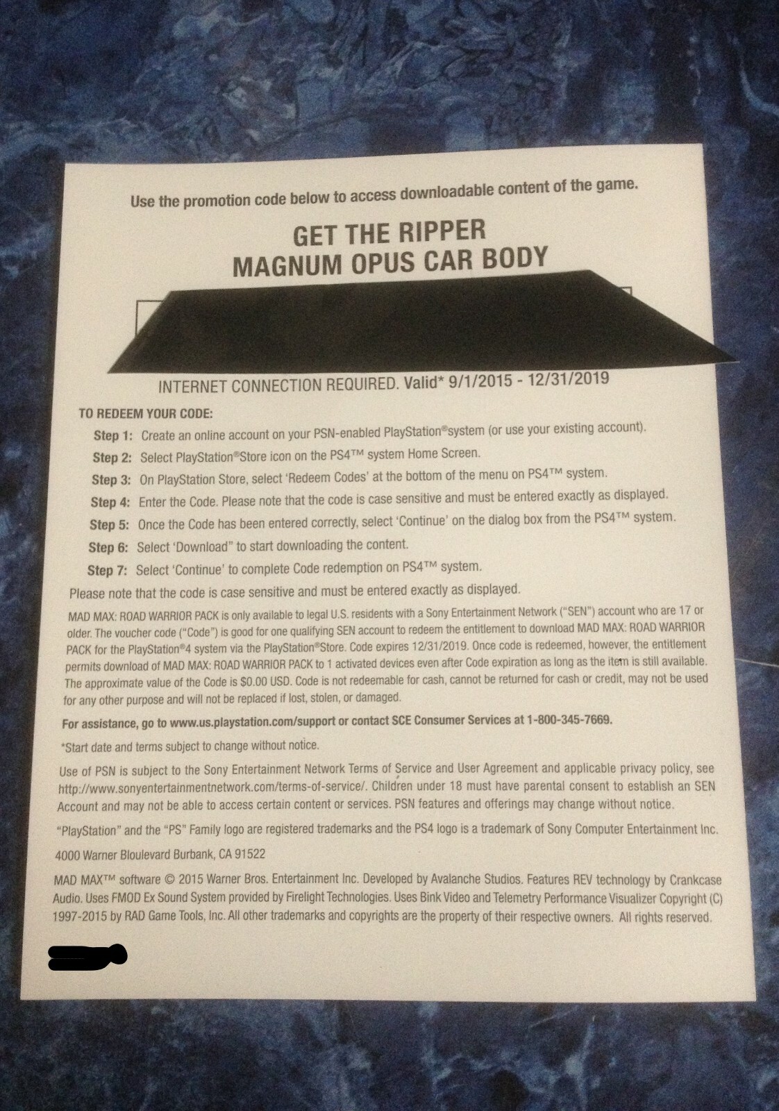 Mad Max PS4 2 Exclusive Download Codes DLC Ripper and Warrior Pack Game Add-On