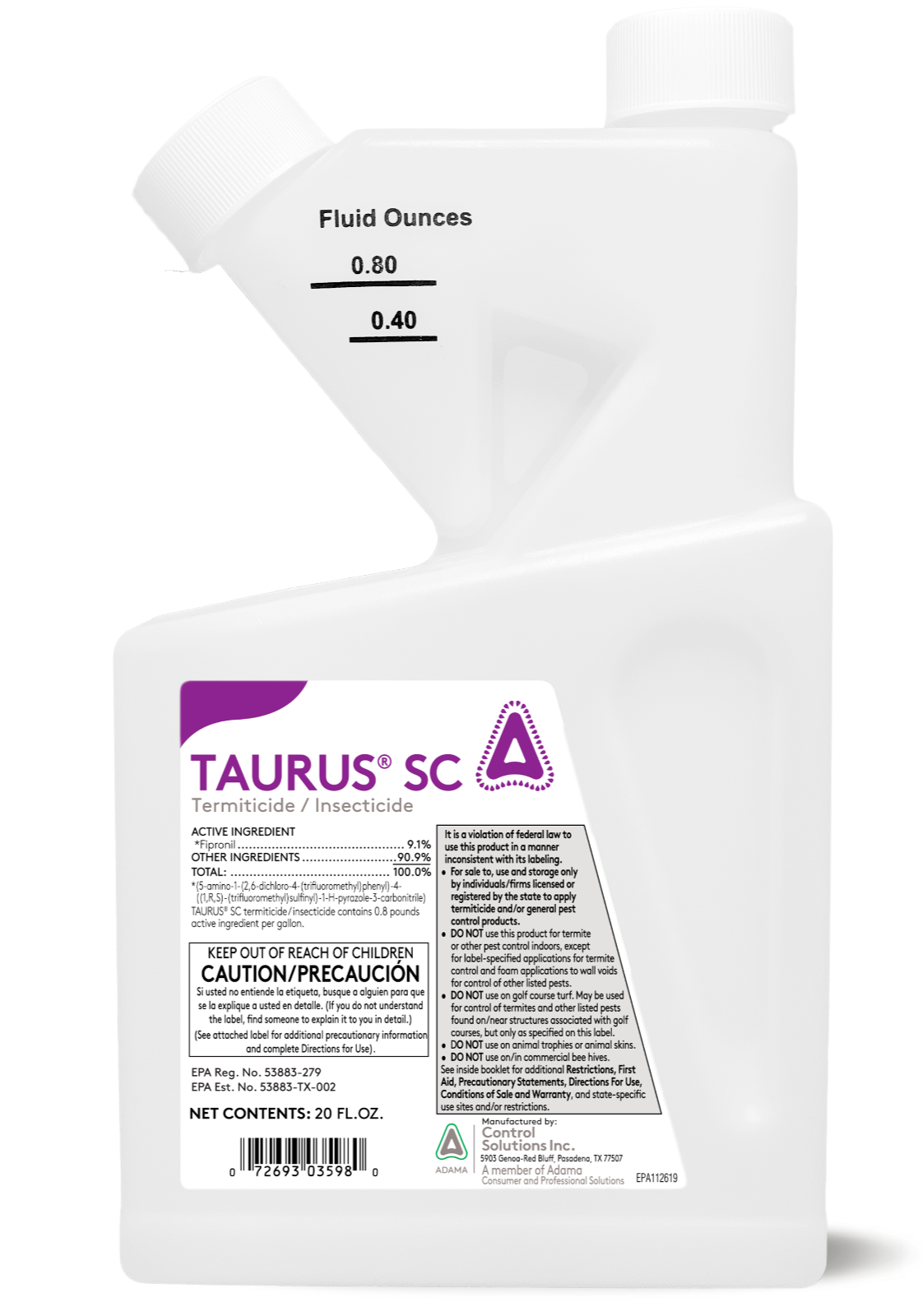 Taurus SC Insecticide Professional Termite Control - 20 Oz. | Generic Termidor