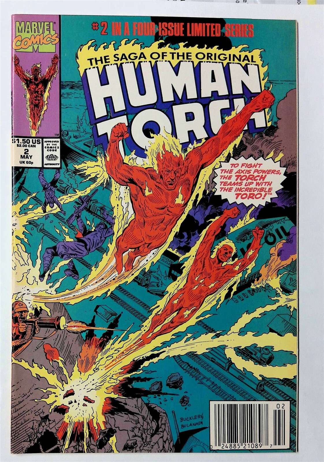 Saga of the Original Human Torch #2 (May 1990, Marvel) VF+