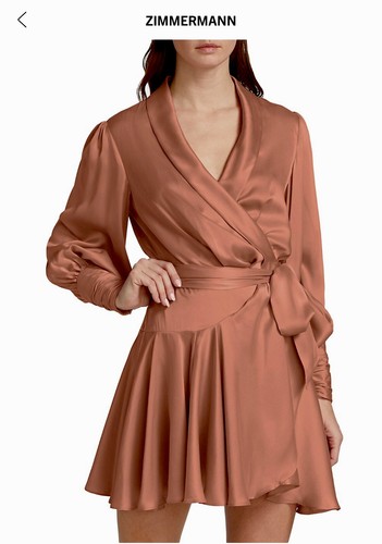 BNWOT! ZIMMERMANN Silk Wrap Mini Dress ) - Size 3 /US 8-10