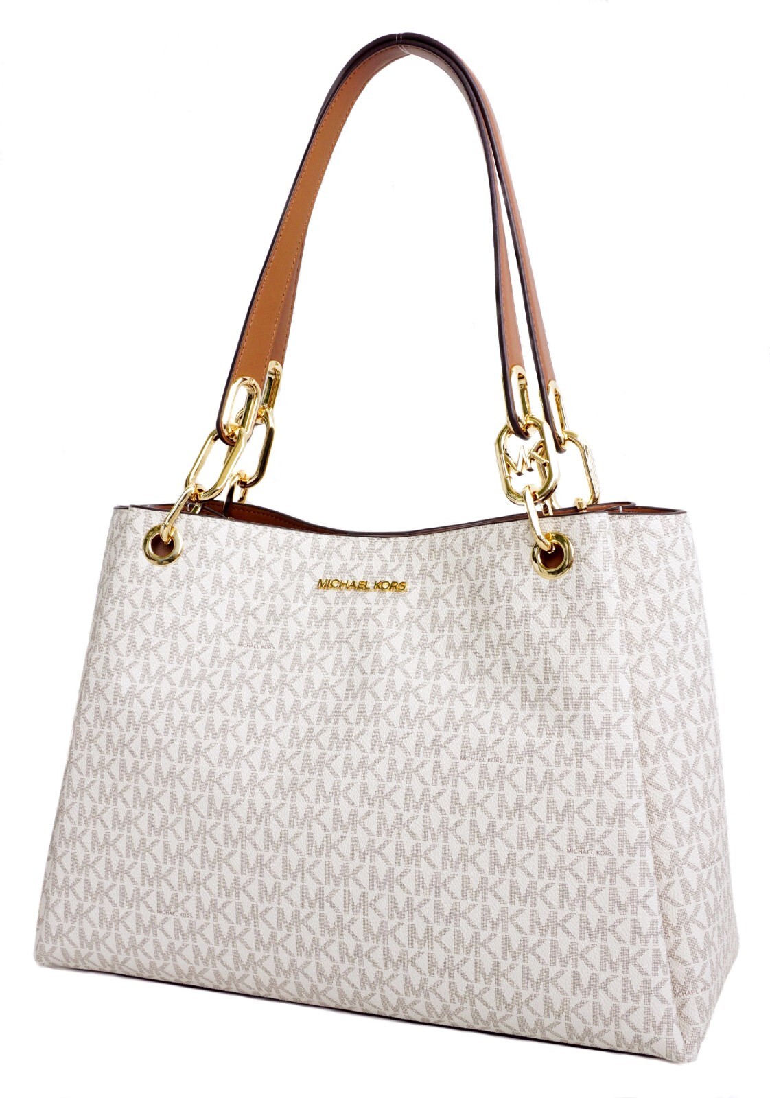 Женская сумка Michael Kors Сумочка Trisha LG с тройной ластовицей на плече Vanilla New