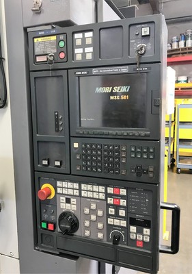 Mori Seiki SH-403 HMC 2000, 40-ATC, 20-HP, 12k RPM, Rigid Tap, Chip Conveyor