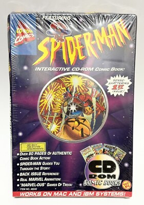1995 Spider-Man Interactive CD-Rom Marvel Comic Book Collector's Edition *RARE!*