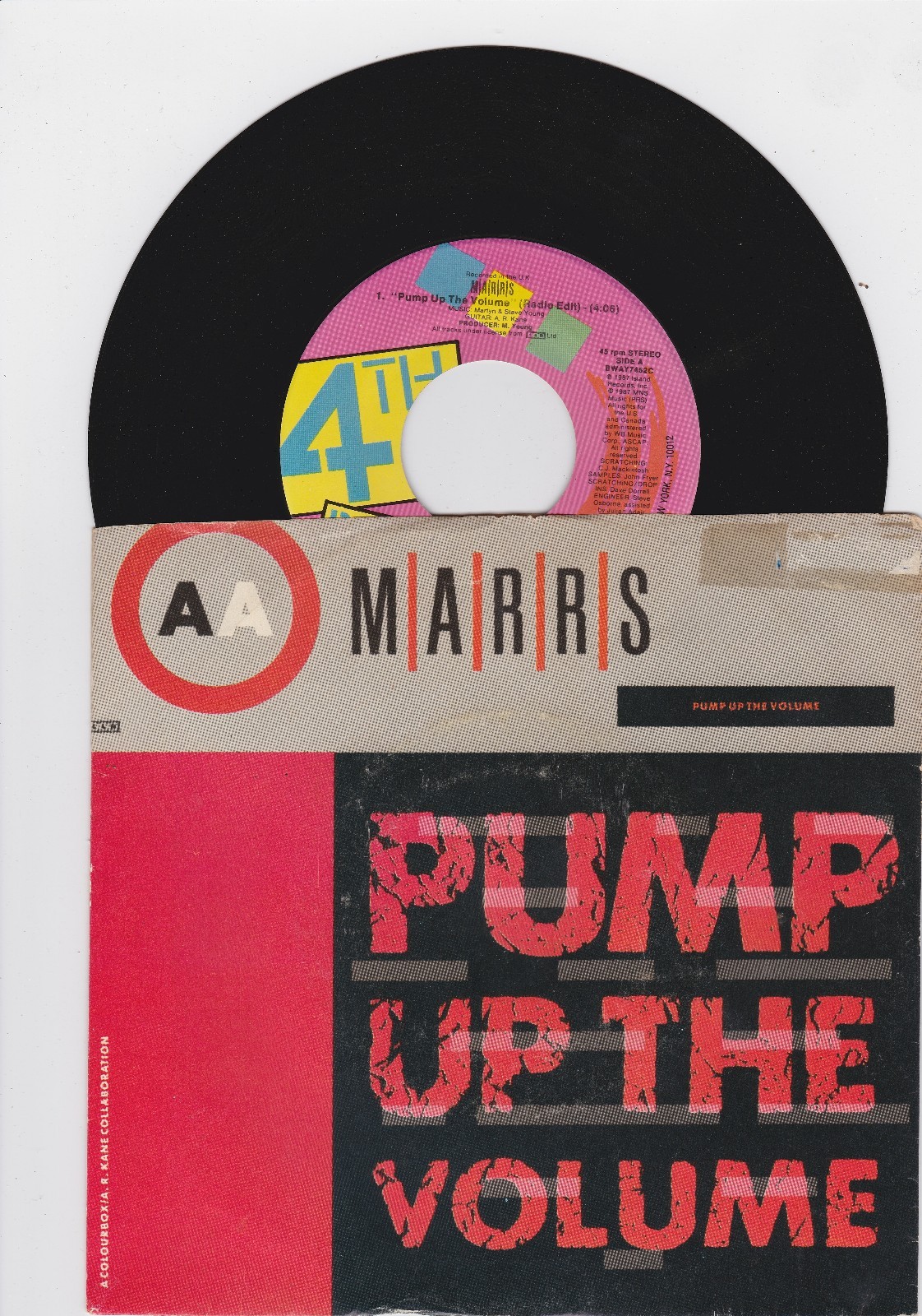 M/A/R/R/S : Pump Up The Volume / Anitina 45 Rpm / 4Th & B