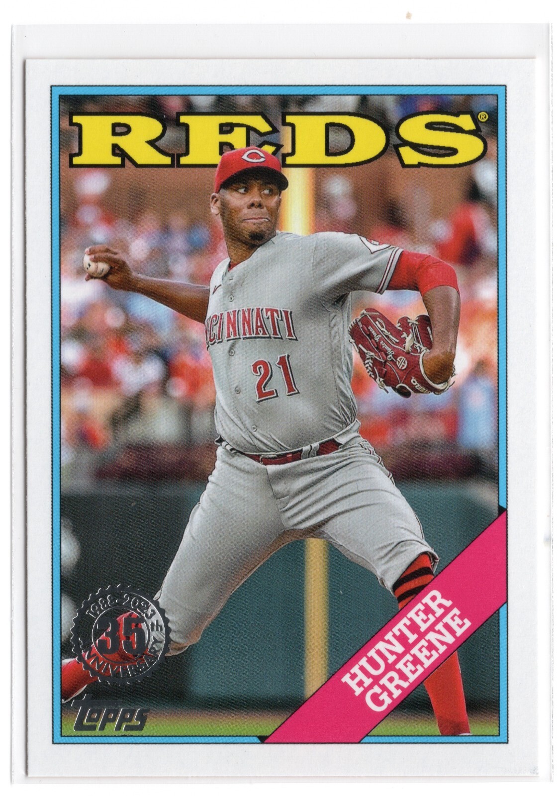 2023 Topps Series 1 Hunter Greene #T88-49 1988 35th
