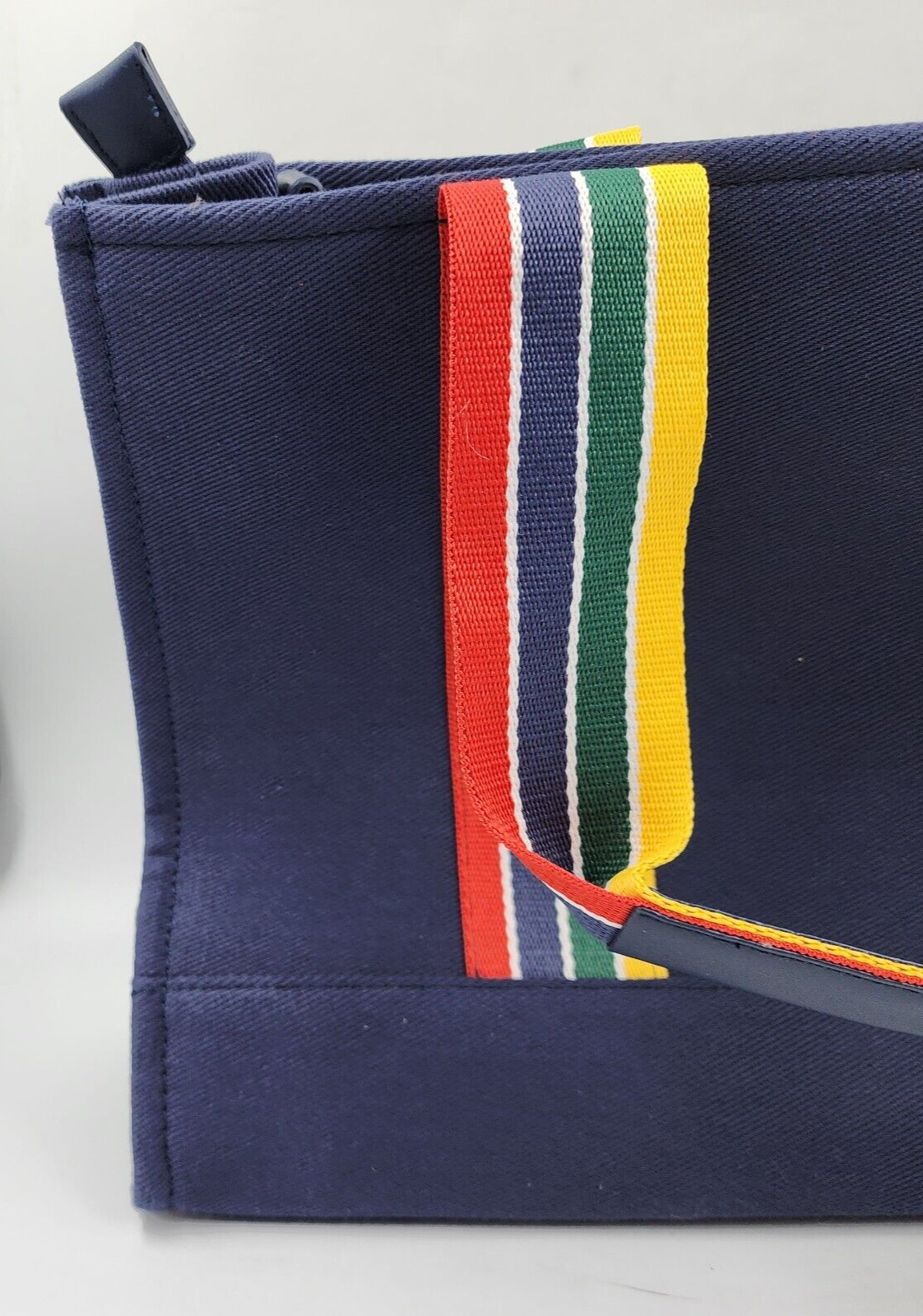 AQUA x Venus Williams Tote Bag Women's Blue Rainbow Removable Strap Zip Closure - Picture 10 of 16