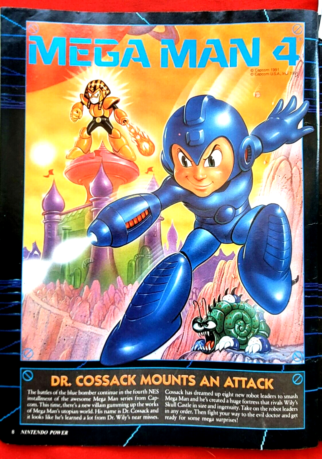 非売品 美品】1992 ロックマン カードダス パート1 台紙 MEGAMAN