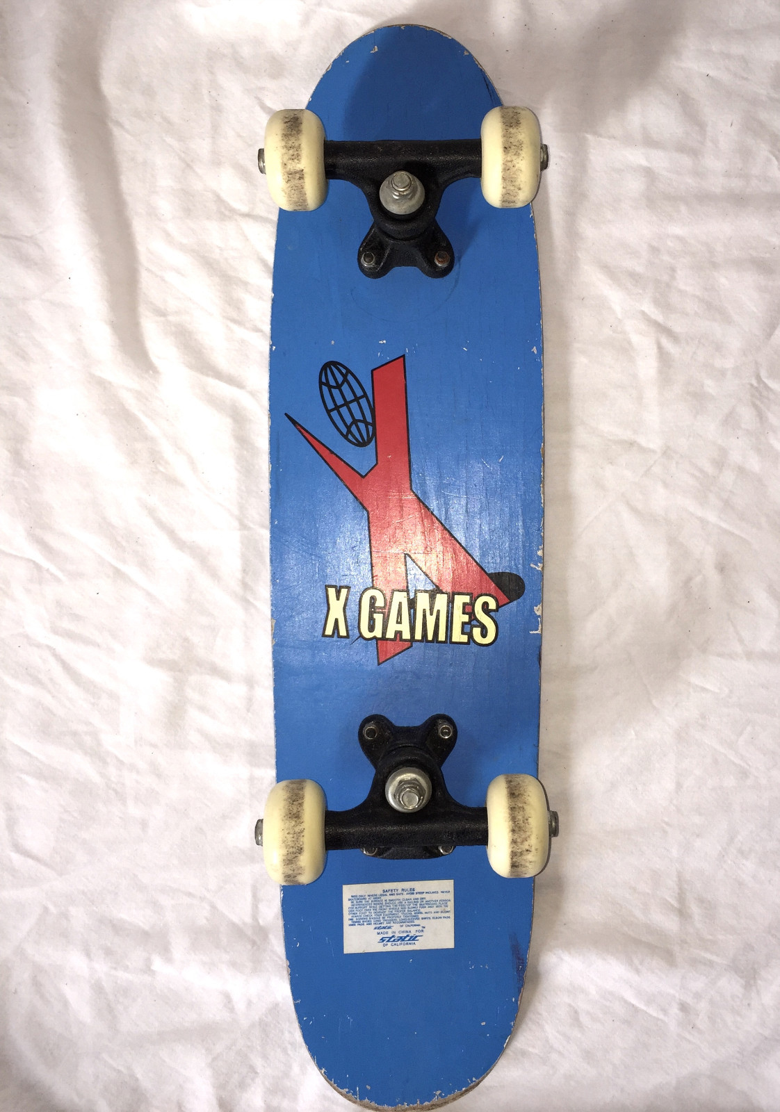 Vintage X GAMES SKATEBOARD STATIC California Blue 24