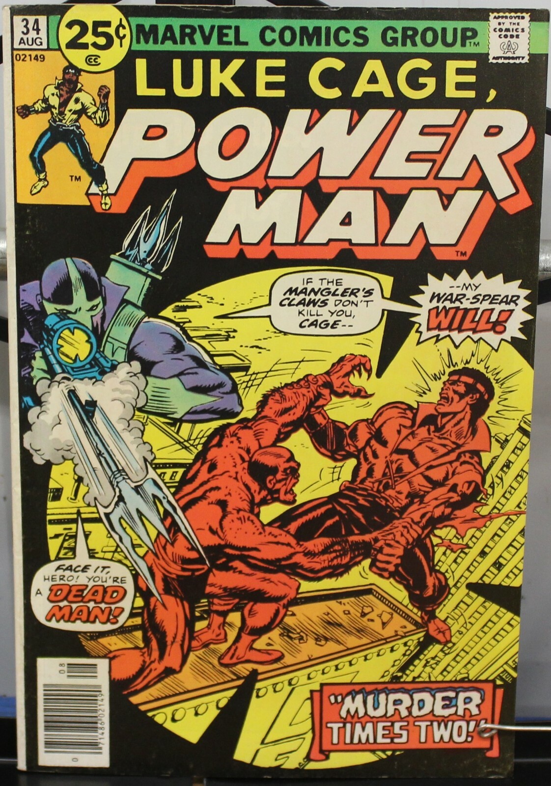 Luke Cage, Power Man: Murder Times Two! Marvel Comic 34 Aug
