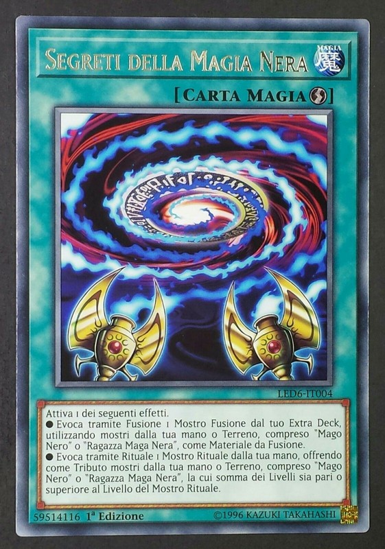 Segreti Della Magia Nera Rara In Italiano Led6-It004 Yugioh